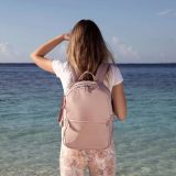 SAMSONITE -ECO WAVE BACKPACK 15.6"-STONE GREY - תיק גב לנשים -סמסונייט, תיק גב למחשב נייד סמסונייט, תיק גב ורוד לנשים סמסונייט, תיק גב לנשים