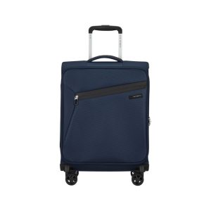 SAMSONITE LITEBEAM - מזוודת טרולי כחולה- סמסוניית, מזוודת עליה למטוס 20 אינץ', מזוודת סמסונייט 4 גלגלים