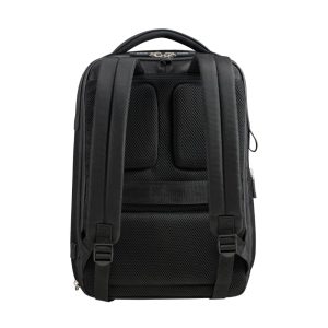 SAMSONITE LITEPOINT BACKPACK 14.1 BLACK - תיק סמסונייט -14.1 אינץ, תיק ממוחזר מבקבוקים, תיק סמסונייט שחור למחשב נייד, סוואג לעסקים, תיקים ממותגים, תיק אלגנטי בצבע שחור למחשב נייד