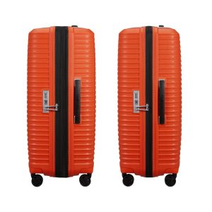 SAMSONITE UPSCAPE SPINNER 7528 EXP-TANGERINE ORANGE- מזוודת סמסונייט מתרחבת 28 אינץ', מזוודה קשיחה סמסונייט, מתנה לעובדים לחגים, מזוודה קשיחה בצבע כתום, מזוודה גדולה סמסונייט