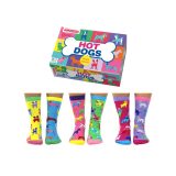 HOT DOGS - גרביים מעוצבים- יונייטד סוקס- unitedoddsocks, גרביים עם איור כלבים, גרביים מעוצבים למבוגרים, גרביים עם כלבים