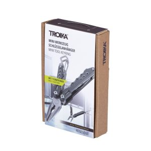 כלי רב תכליתי דגם - TROIKA Mini Tool REISEGERAT - טרויקה, כלי רב תכליתי עם 7 פונקציות, כלי רב תכליתי המתחבר למחזיק המפתחות