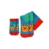DADDY AND ME - TIGER - AGE 1-2 - גרביים מעוצבות יונייטד אוד סוקס -unitedoddsocks, גרביים תואמות לאבא ולתינוק, גרביים לגיל שנה עד שנתיים