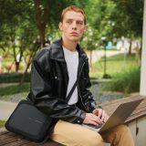 XD Design 16"_ Laptop Bag, black - תיק צד למחשב נייד, תיק צד שחור למחשב, תיק צד אלגנטי למחשב נייד, תיק צד למחשב נייד למנהלים, תיק צד עשוי חומרים ממוחזרים, תיק צד אקסדי דיזיין, מתנה לעובדים, מתנה למנהלים, תיק צד שחור "16