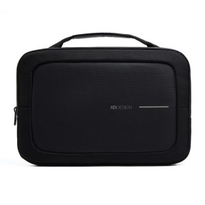 XD Design 16"_ Laptop Bag, black - תיק צד למחשב נייד, תיק צד שחור למחשב, תיק צד אלגנטי למחשב נייד, תיק צד למחשב נייד למנהלים, תיק צד עשוי חומרים ממוחזרים, תיק צד אקסדי דיזיין, מתנה לעובדים, מתנה למנהלים, תיק צד שחור "16