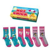 HOT CHICK גרביים מעוצבים למבוגרים -UNITED ODD SOCKS, מארז גרביים צבעוניות