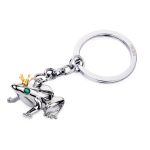 צפרדע תלת-ממדית ממתכת מבריקה מחזיק מפתחות יוצא דופן מבית TROIKA.