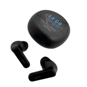 אוזניות Bluetooth Layback עם מארז טעינה חכם ומסך מגע