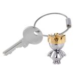 troika little king מחזיק מפתחות מתכתי עם טאץ מלכותי