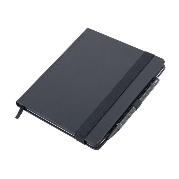 מחברת a5 שחורה עם עט construction basic למשרד ולבית