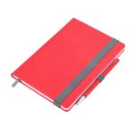 מחברת A5 בצבע אדום עם עט construction basic לשימוש יומיומי